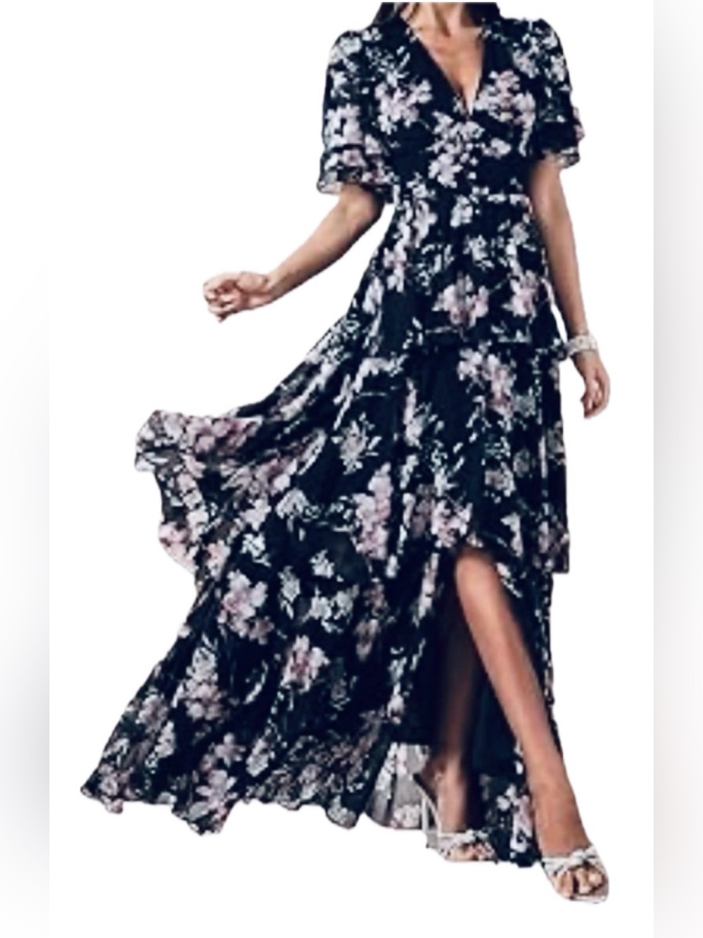 NWT. Inspired Hearts Floral Maxi. Size XL.